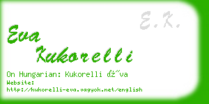 eva kukorelli business card